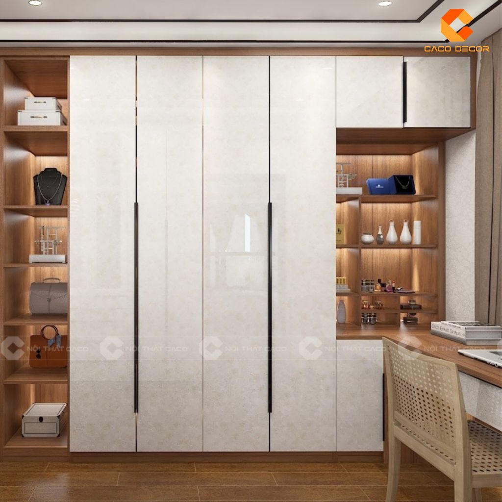 Mẫu Tủ Áo Âm Tường Gỗ Công Nghiệp Đẹp Tại CaCo 3