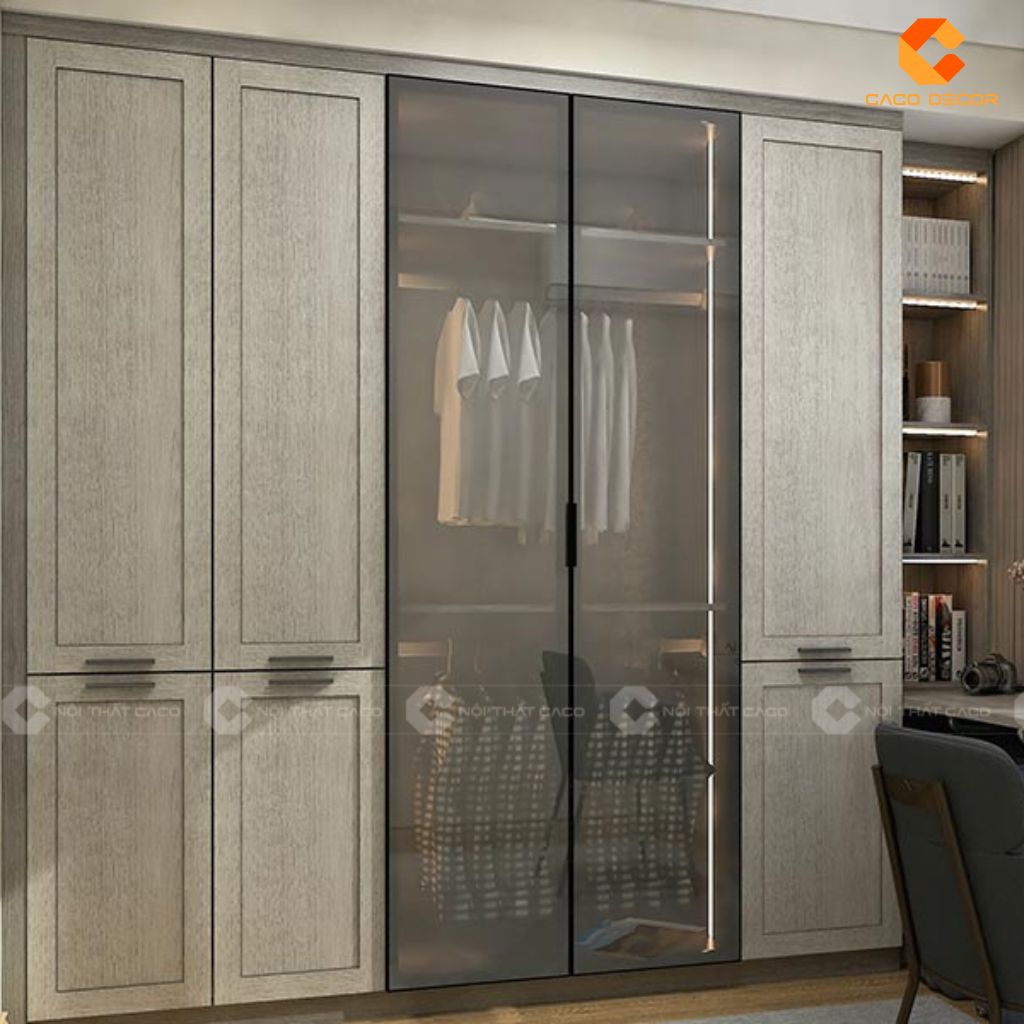 Mẫu Tủ Áo Âm Tường Gỗ Công Nghiệp Đẹp Tại CaCo 7