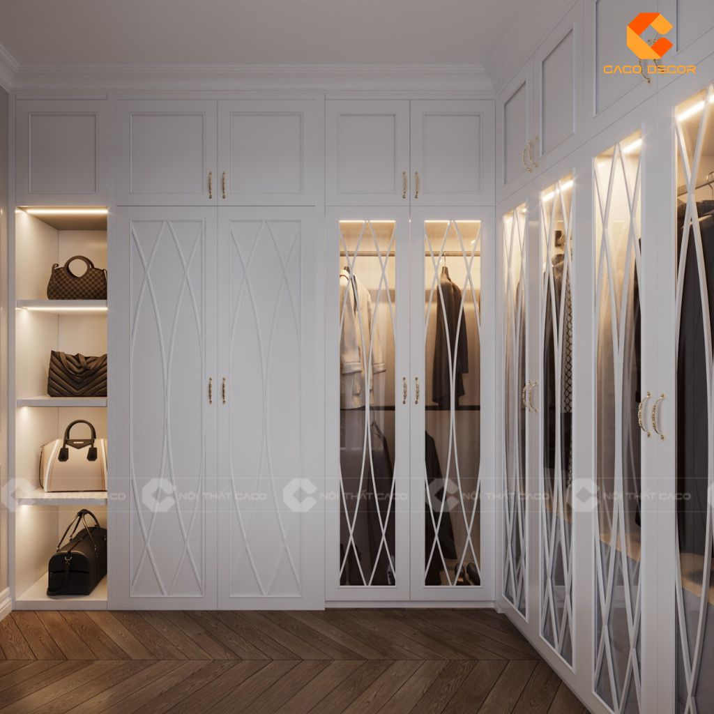 Mẫu Tủ Áo Âm Tường Gỗ Công Nghiệp Đẹp Tại CaCo 12