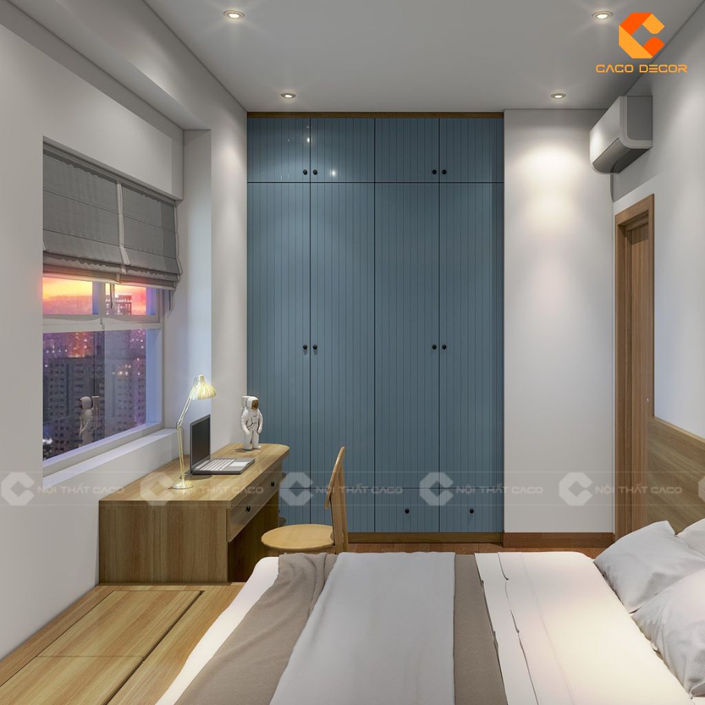 Tủ quần áo âm tường gỗ công nghiệp tiện lợi đẹp