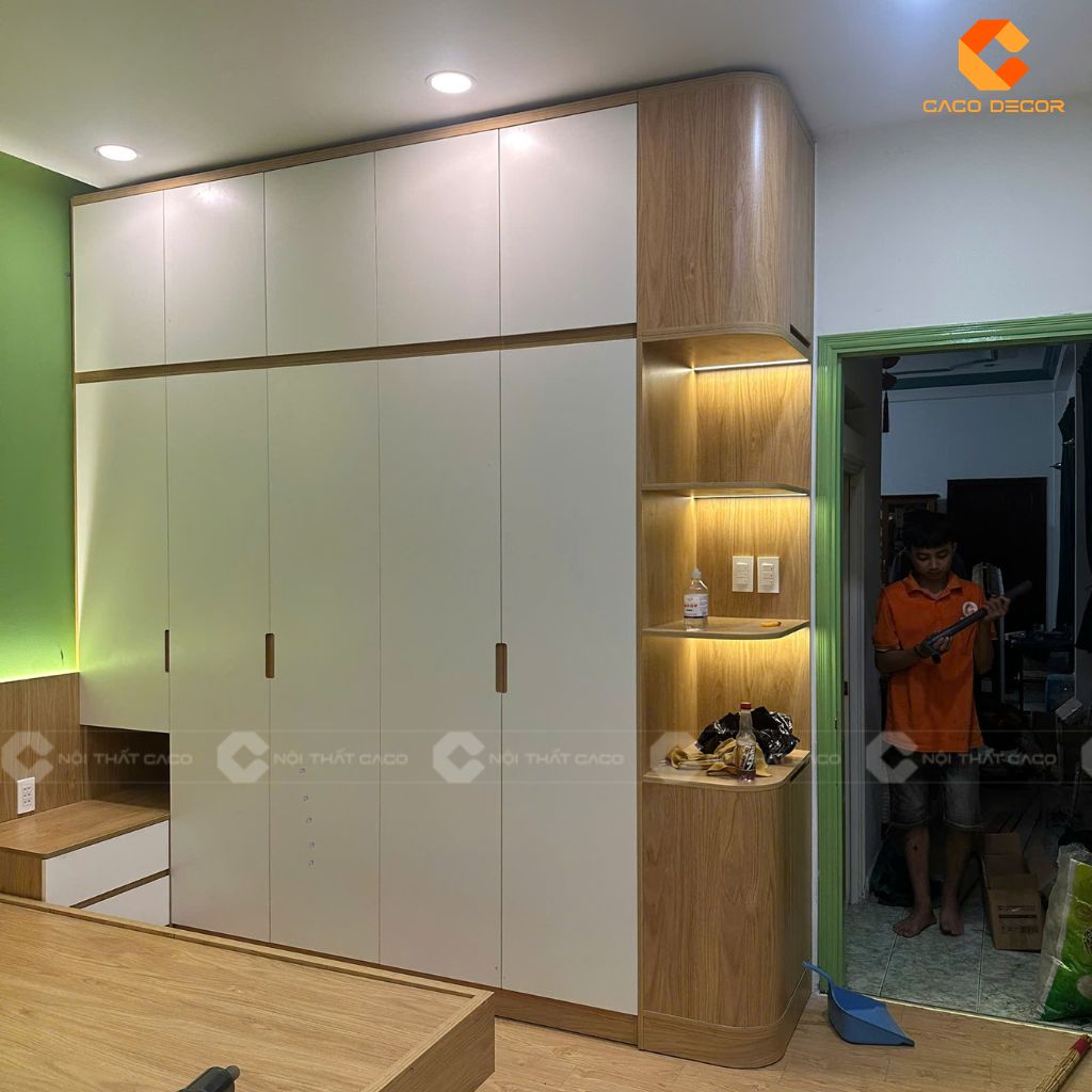 Tủ quần áo kịch trần thực tế bàn giao cho khách hàng 