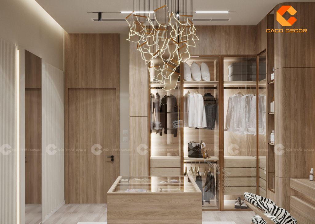 Tủ quần áo bo cong cánh kính hiện đại