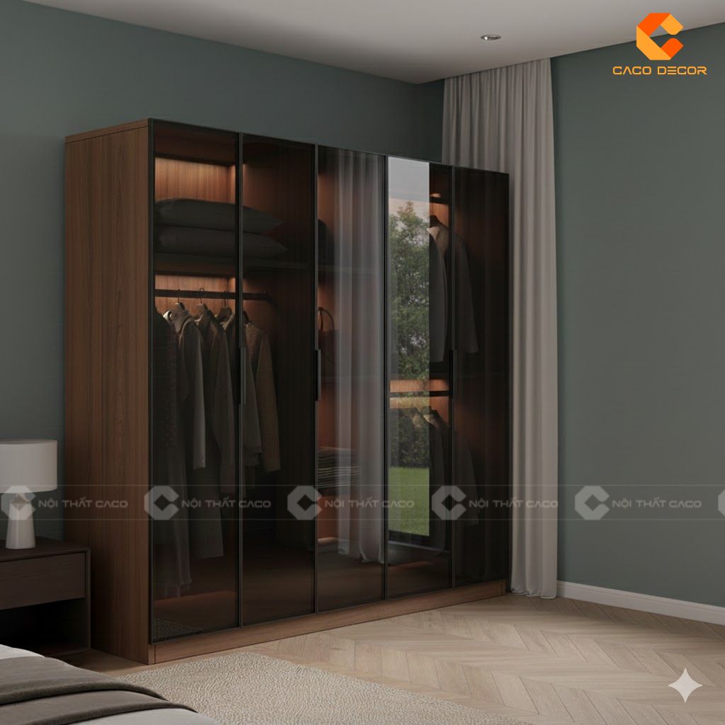 Những Mẫu Tủ Gỗ Công Nghiệp 5 Cánh Hiện Đại Đẹp 18