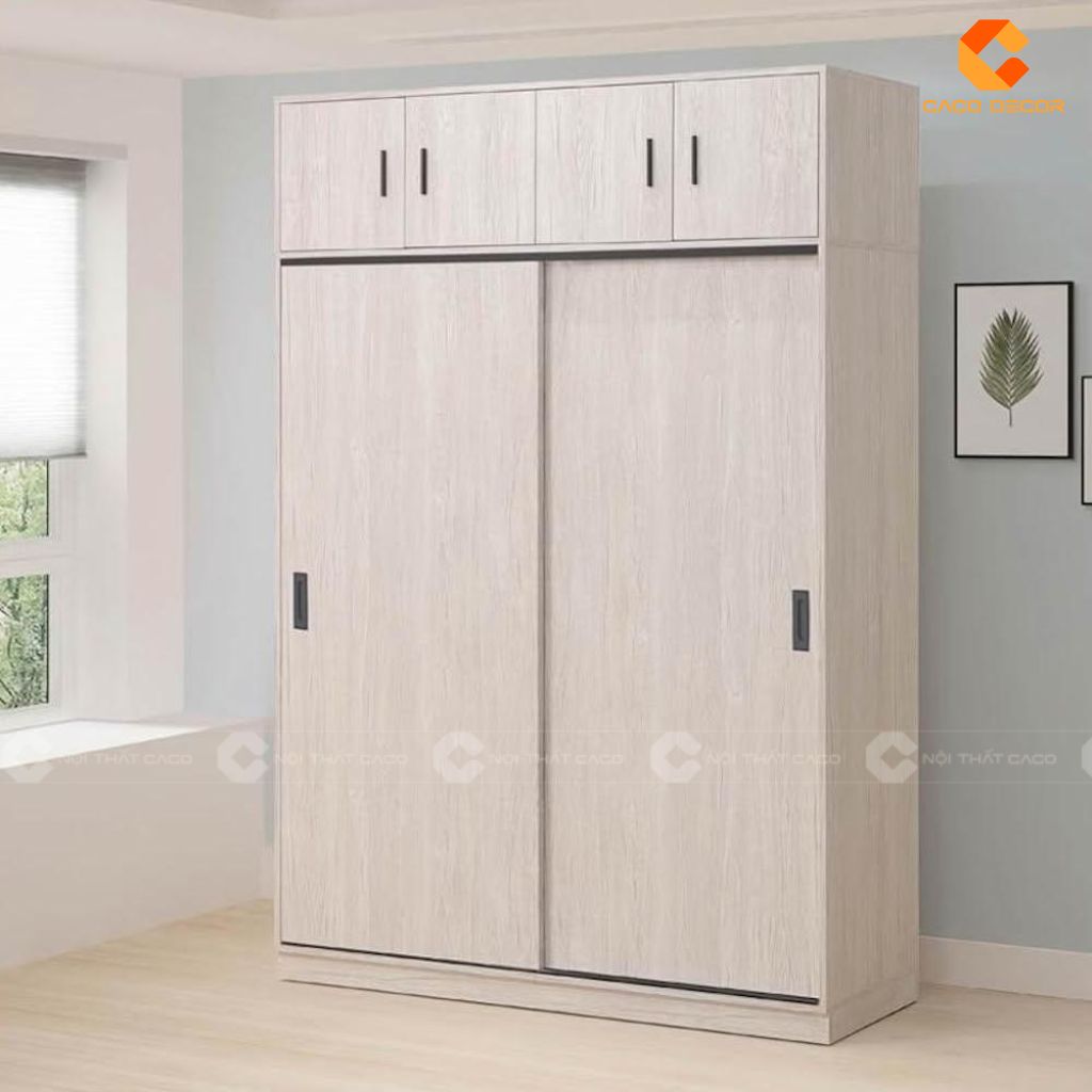 Tủ quần áo gỗ công nghiệp 1m2 cửa lùa 