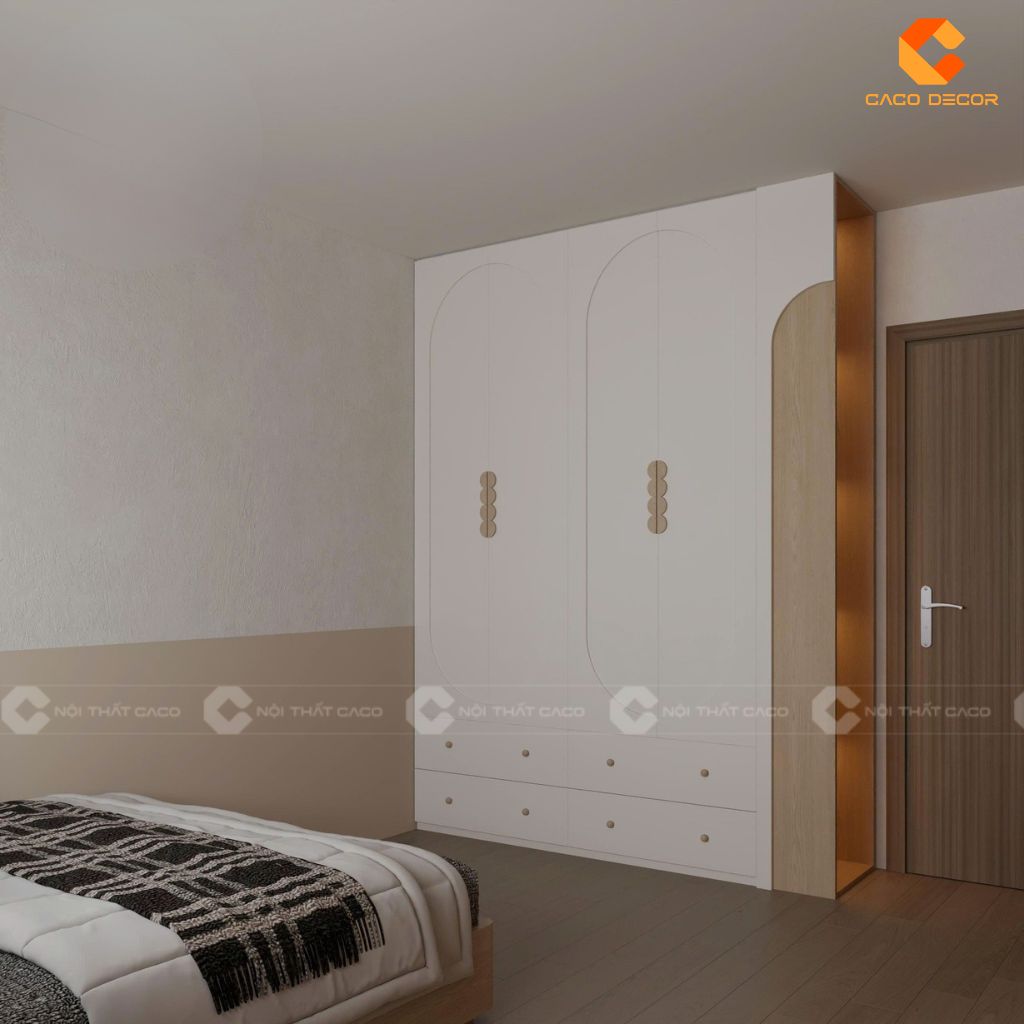  Tủ Quần Áo Gỗ Rẻ Bền Đẹp - Mẫu Mới Tại Nội Thất CaCo 18
