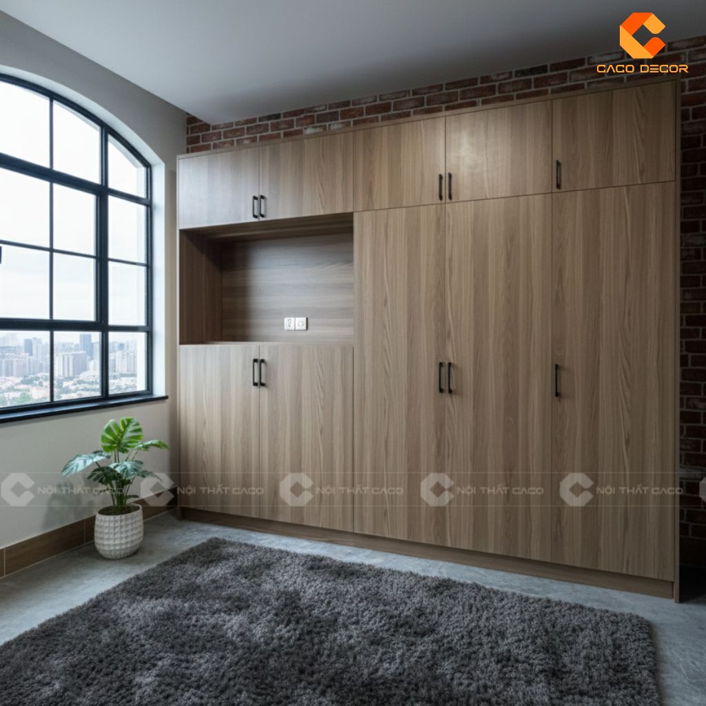 Hình ảnh 3D hoàn thiện tủ áo cho khách hàng