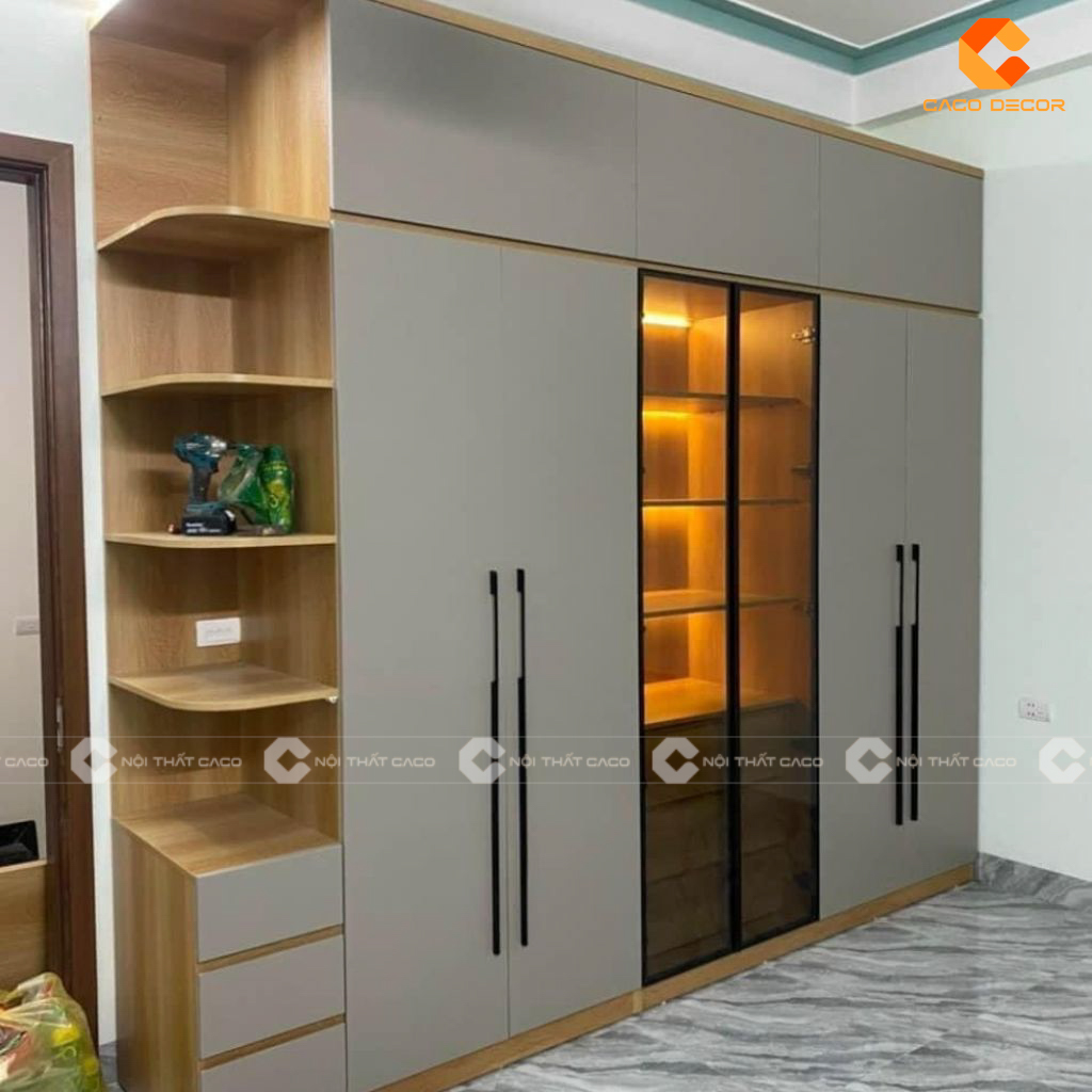 Mẫu Tủ Quần Áo Gỗ Công Nghiệp Phủ Melamine Giá Rẻ Tại TPHCM 8