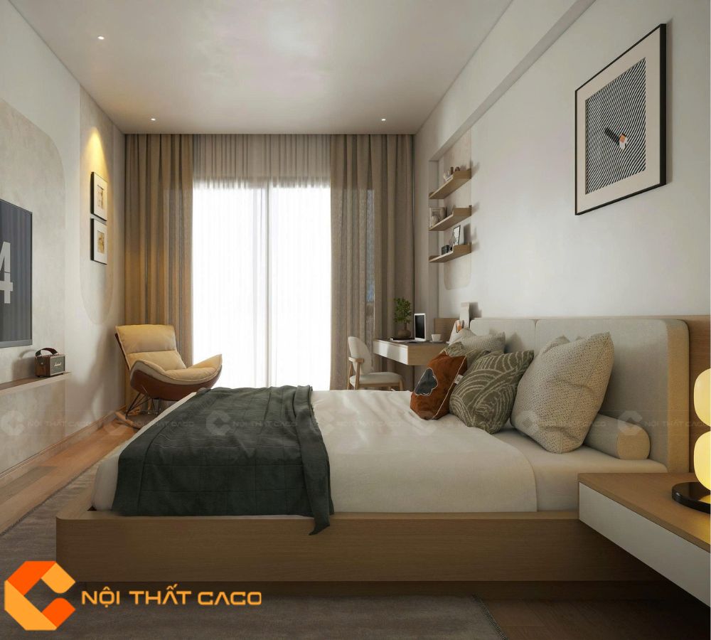 Thi Công Nội Thất Phòng Ngủ Căn Hộ Villa Khang Điền