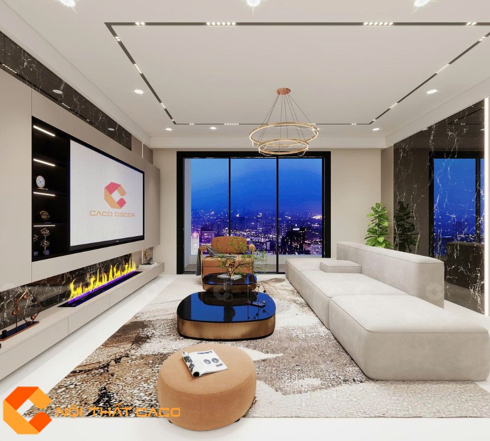 Thiết Kế Nội Thất Căn Hộ Chung Cư 133m2 2 Phòng Ngủ