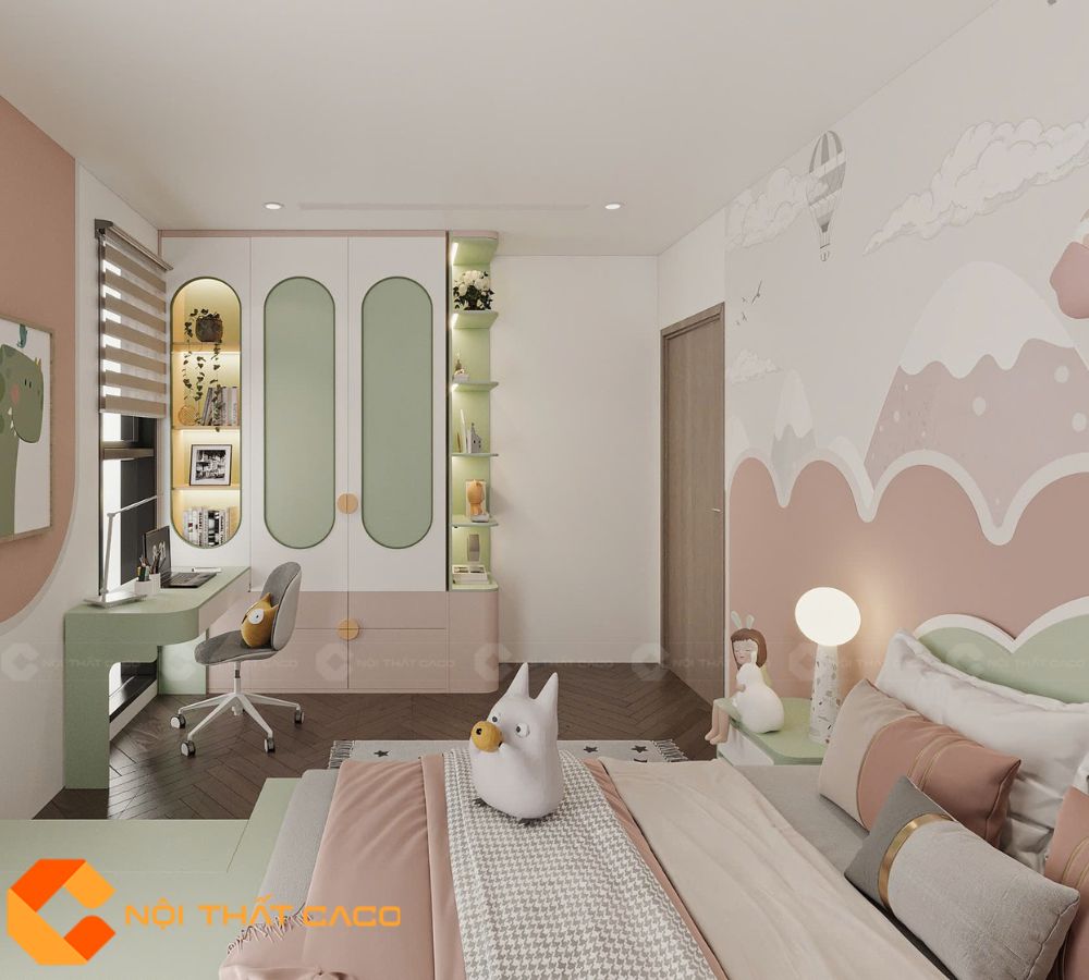 Thiết Kế Nội Thất Phòng Trẻ Em Cho Chị Nga Phường Bình Thạnh