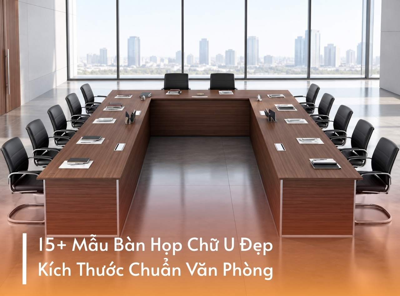 15+ Mẫu Bàn Họp Chữ U Đẹp, Kích Thước Chuẩn Văn Phòng