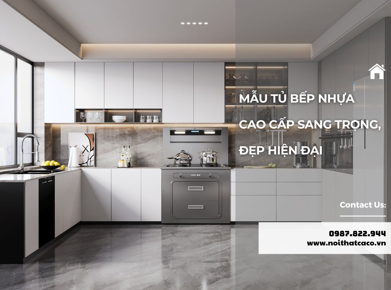 20+ Mẫu Tủ Bếp Nhựa Cao Cấp Đẹp, Hiện Đại Nhất 2025