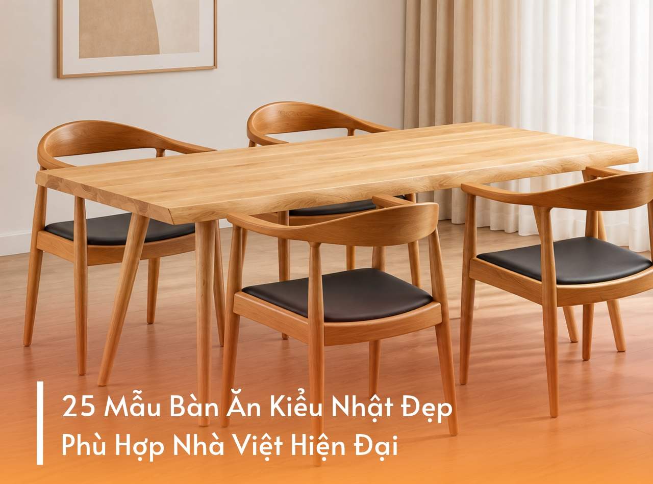25 Mẫu Bàn Ăn Kiểu Nhật Đẹp, Phù Hợp Nhà Việt Hiện Đại