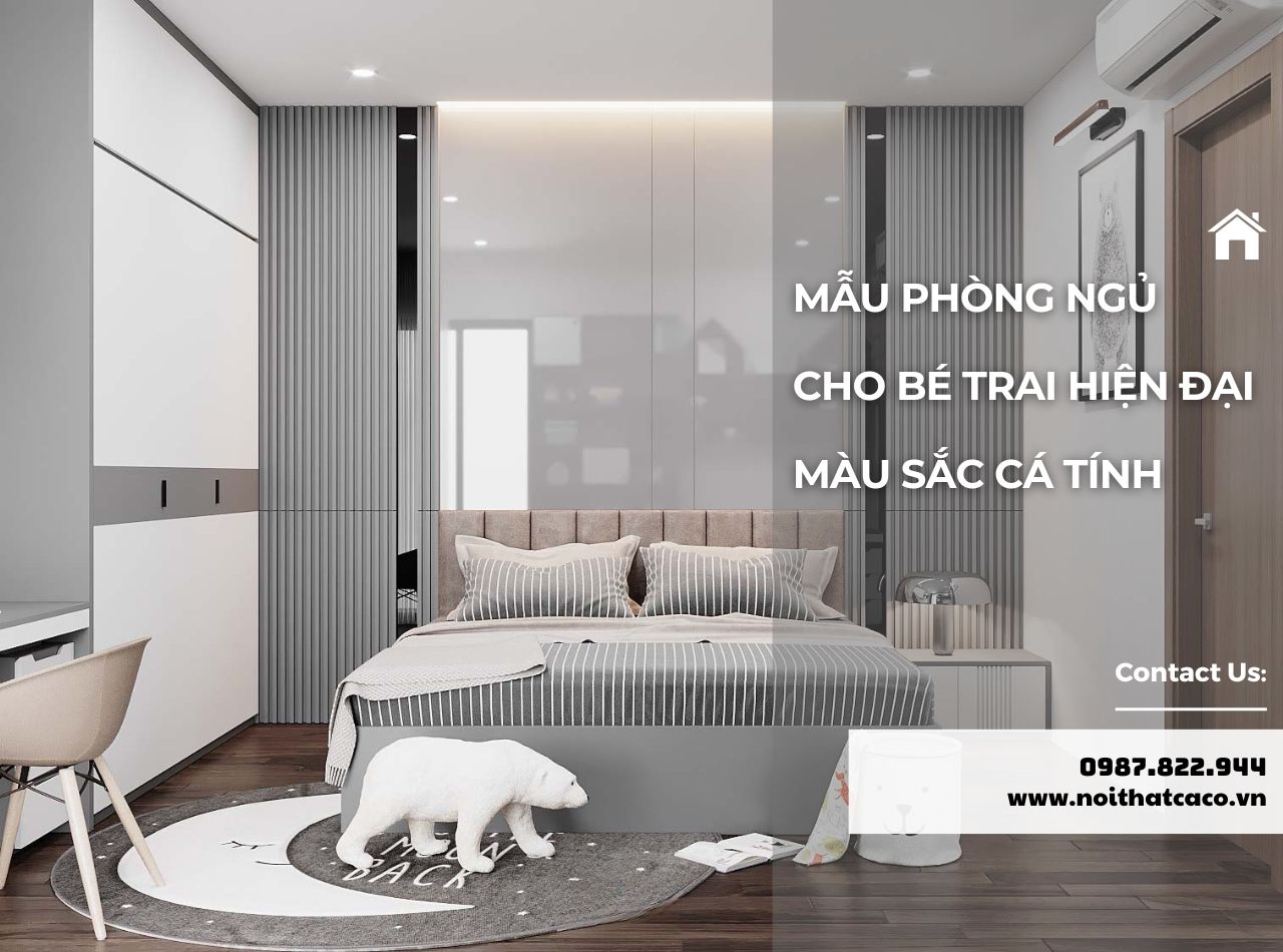 25+ mẫu phòng ngủ cho bé trai hiện đại, màu sắc đầy cá tính