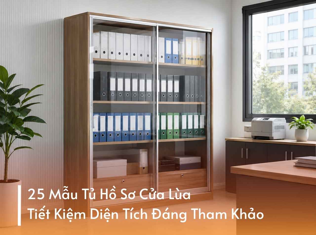25 Mẫu Tủ Hồ Sơ Cửa Lùa Tiết Kiệm Diện Tích Đáng Tham Khảo