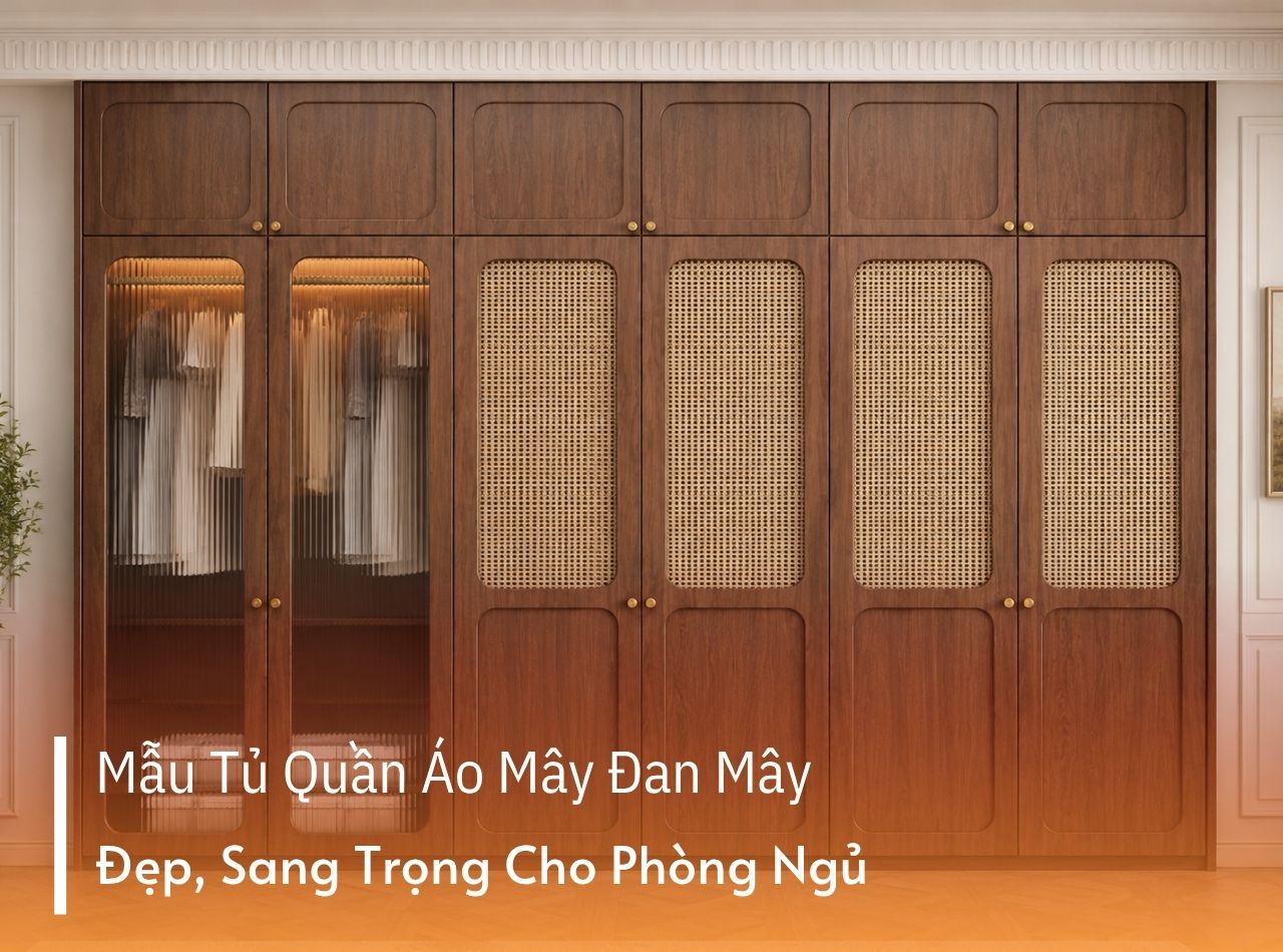 29 Mẫu Tủ Quần Áo Cánh Đan Mây Đẹp Cho Phòng Ngủ Hiện Đại
