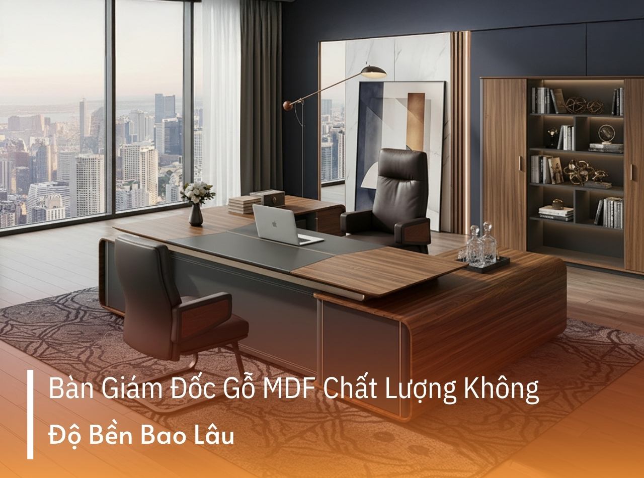 Bàn Giám Đốc Gỗ MDF Chất Lượng Không? Có Độ Bền Bao Lâu?
