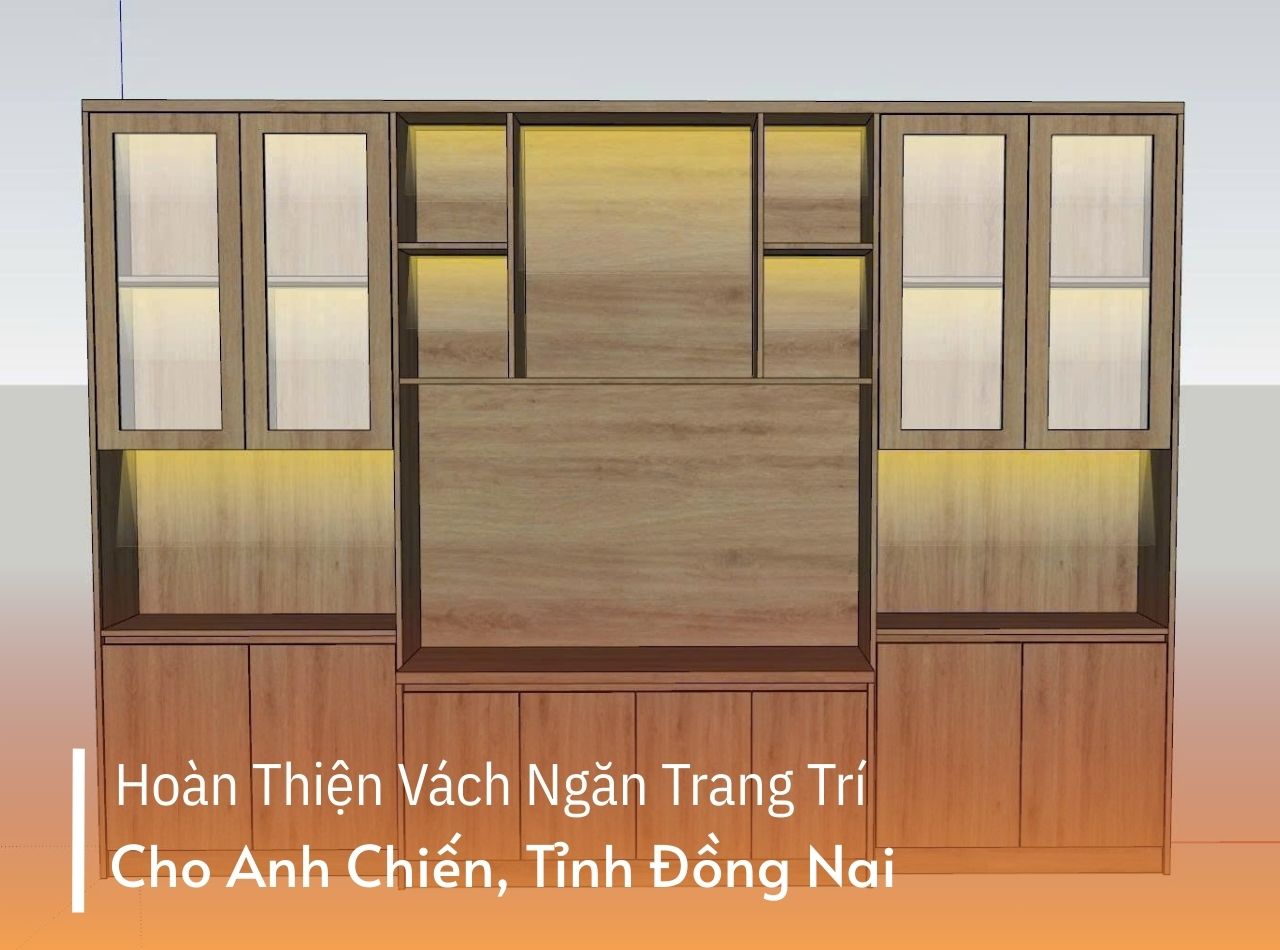 Bàn Giao Vách Ngăn Trang Trí Phòng Khách Anh Chiến Đồng Nai