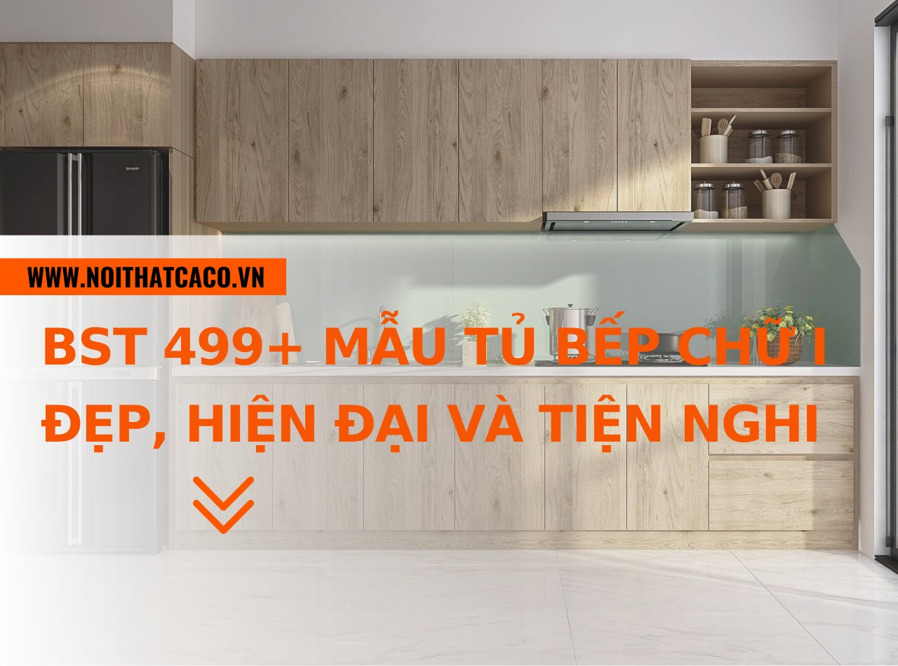 BST 499+ mẫu tủ bếp chữ I đẹp, hiện đại và tiện nghi