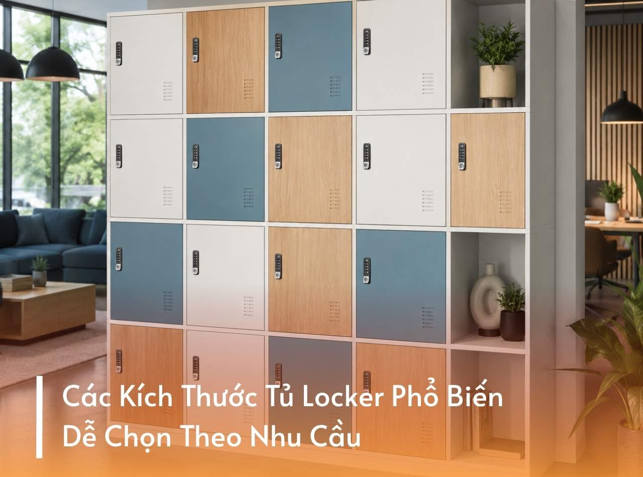 Các Kích Thước Tủ Locker Phổ Biến, Dễ Chọn Theo Nhu Cầu