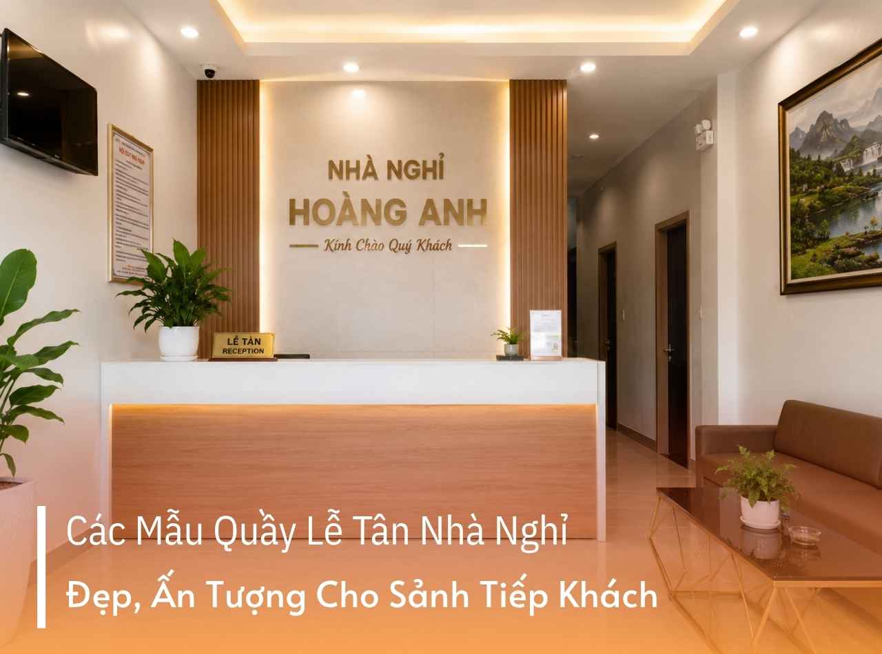 Các Mẫu Quầy Lễ Tân Nhà Nghỉ Hiện Đại Cho Sảnh Tiếp Khách