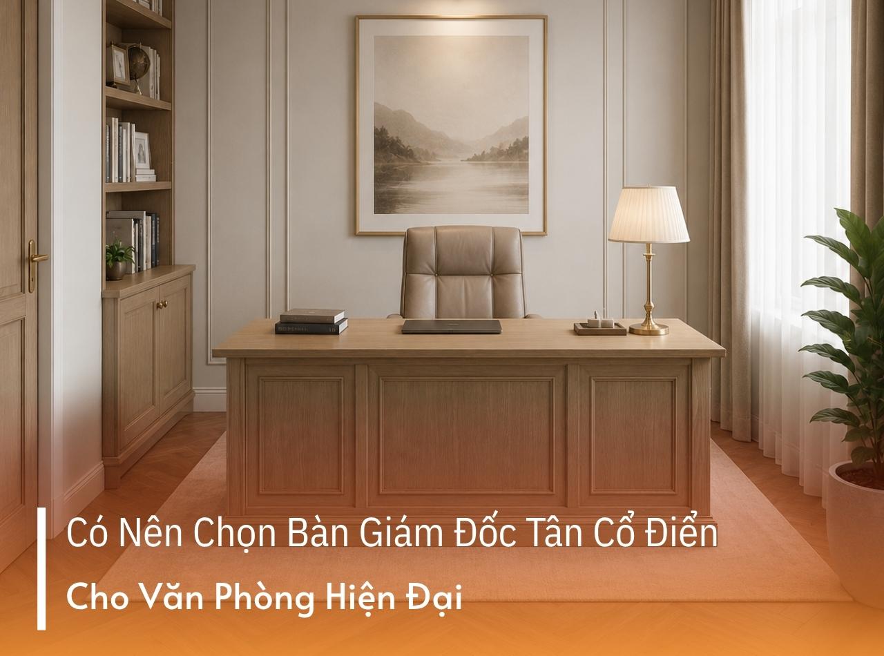 Có Nên Chọn Bàn Giám Đốc Tân Cổ Điển Cho Văn Phòng Hiện Đại