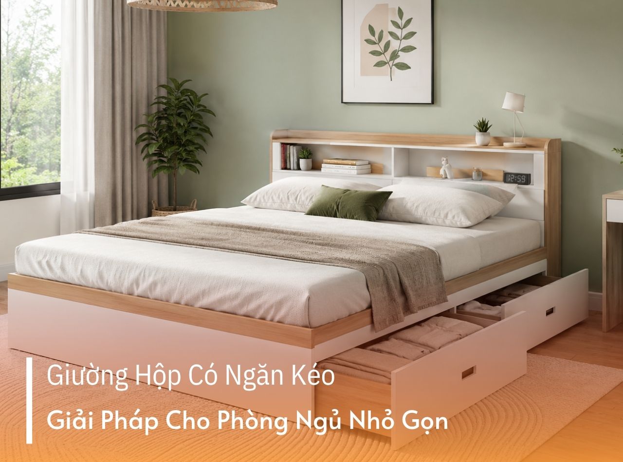 Giường Hộp Có Ngăn Kéo - Giải Pháp Cho Phòng Ngủ Nhỏ Gọn
