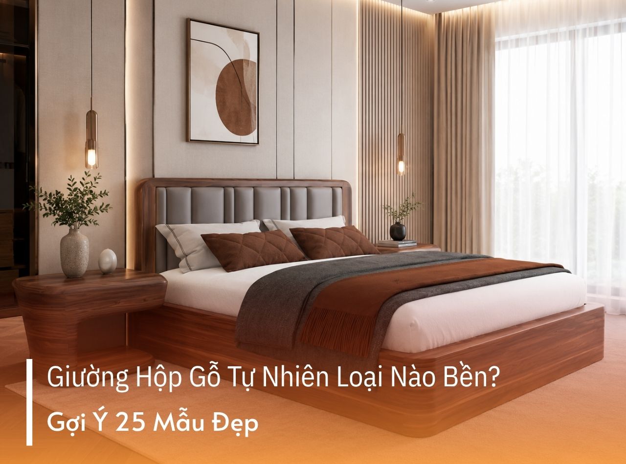 Giường Hộp Gỗ Tự Nhiên Loại Nào Bền? 25 Mẫu Bán Chạy