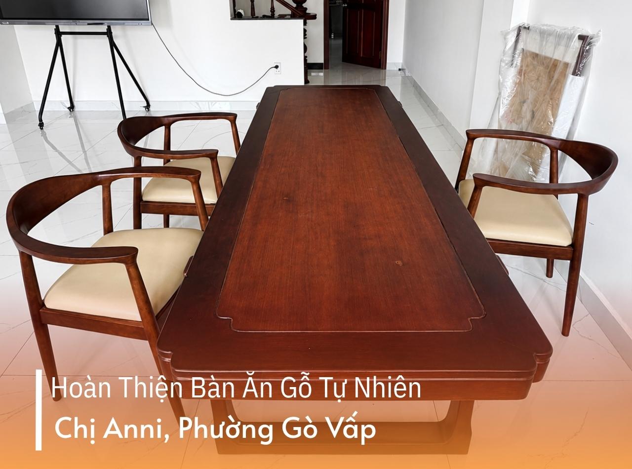 Hoàn Thiện Bàn Ăn Gỗ Tự Nhiên Nhà Khách Anni Gò Vấp