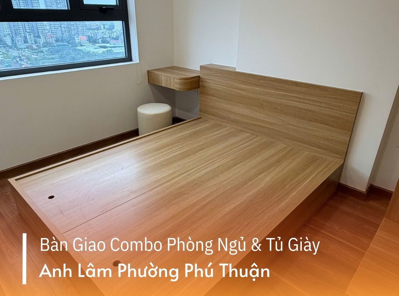 Hoàn Thiện Combo Phòng Ngủ & Tủ Giày Cho Anh Lâm Phường Phú Thuận