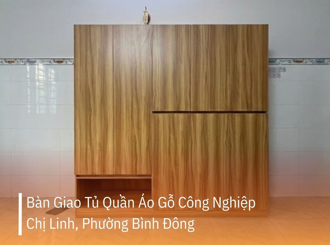 Hoàn Thiện Tủ Quần Áo Gỗ Công Nghiệp Chị Linh P. Bình Đông