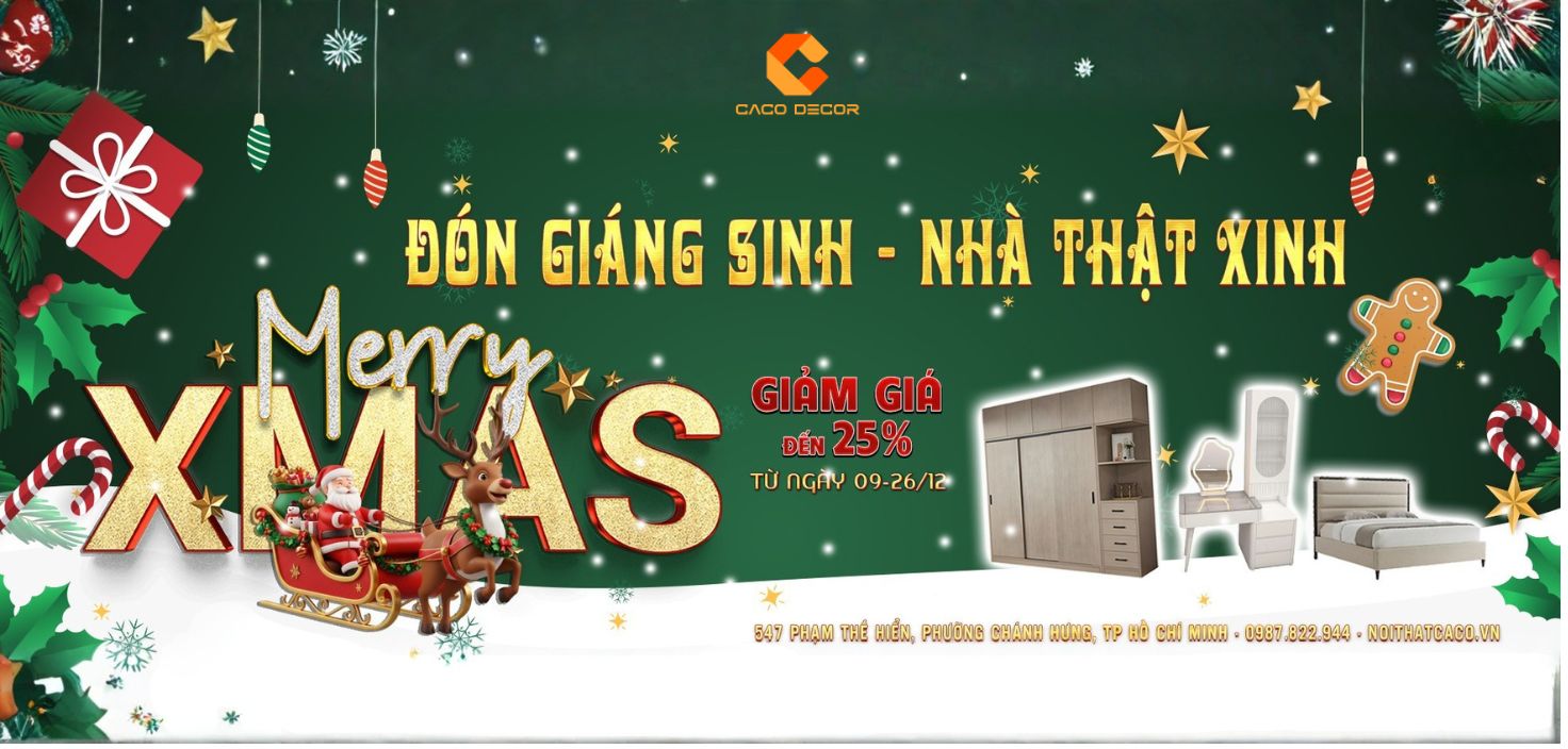 Khuyến mãi tháng 12 tại Nội Thất CaCo Ưu đãi Noel cho tổ ấm