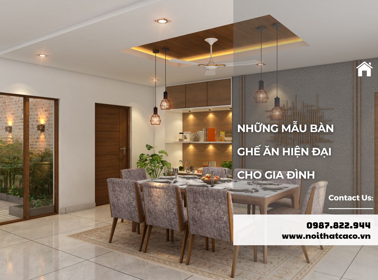 Mẫu Bàn Ăn Phù Hợp Cho Gia Đình Hiện Đại