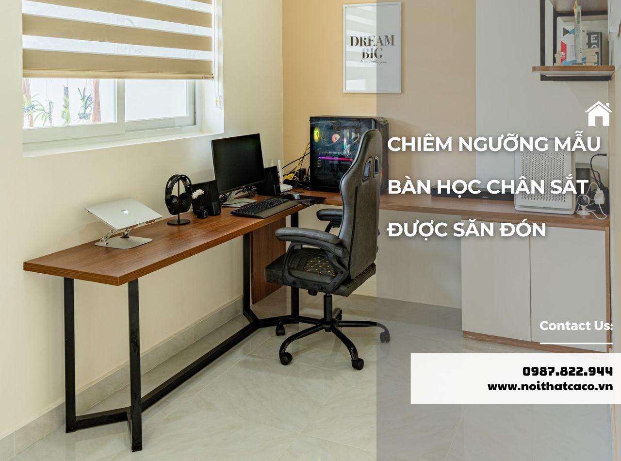Chiêm ngưỡng 139+ mẫu bàn học chân sắt được săn đón
