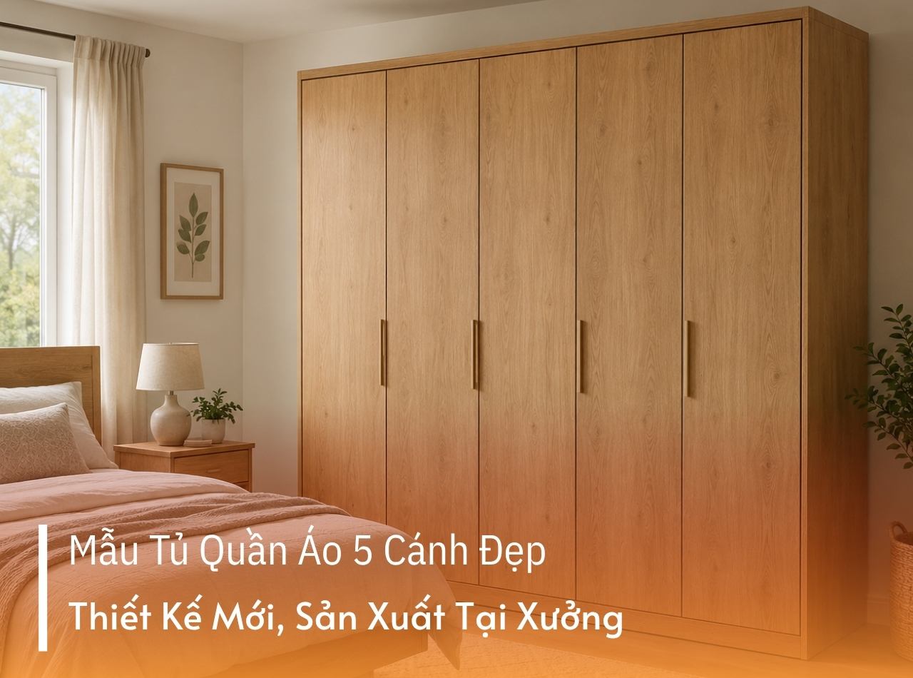 Mẫu Tủ Quần Áo 5 Cánh Đẹp, Mẫu Mới, Xu Hướng 2026