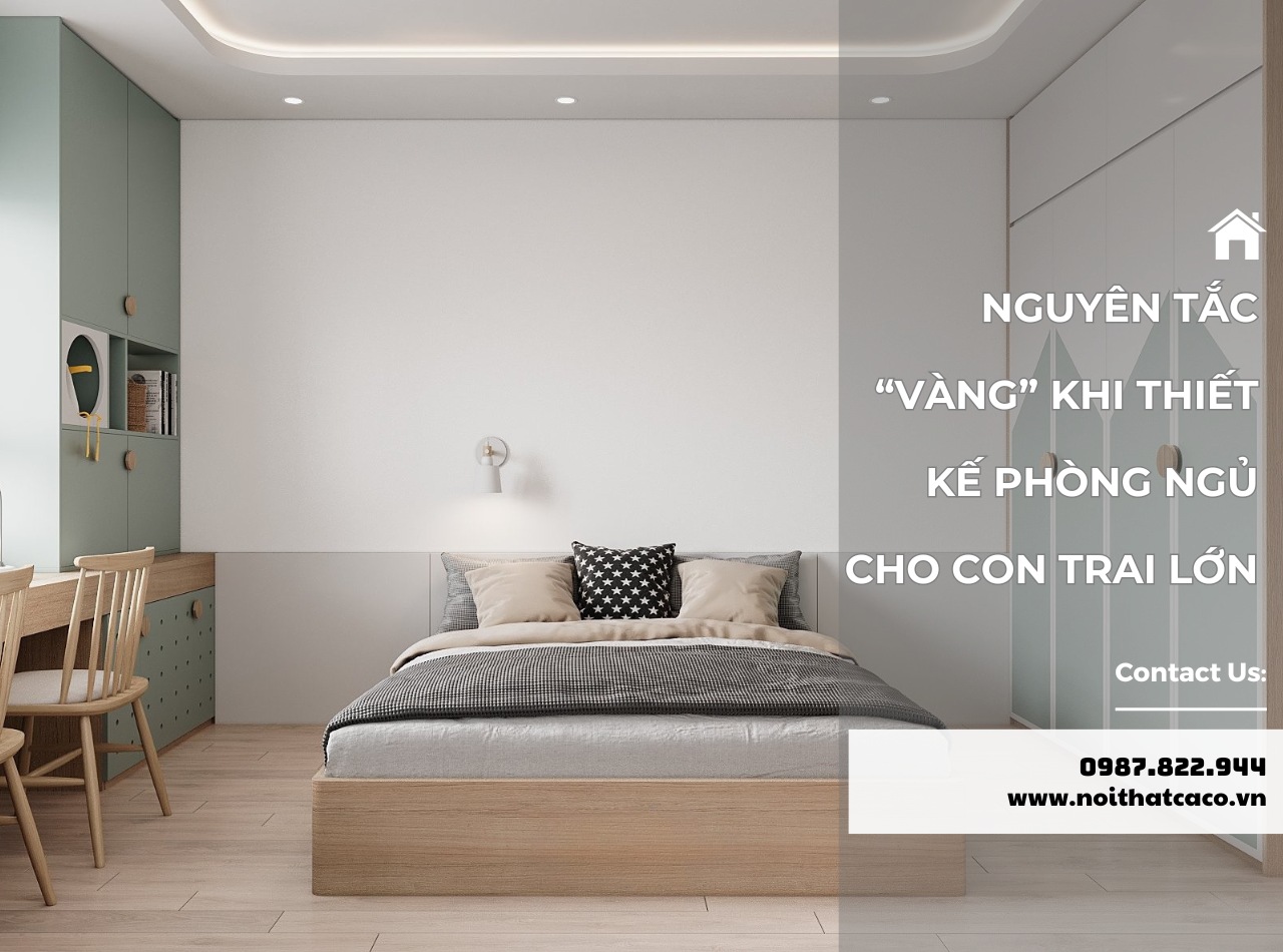 Nguyên tắc “vàng” khi thiết kế phòng ngủ cho con trai lớn