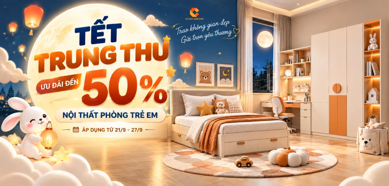 Trung Thu Làm Mới Phòng Bé - Ưu Đãi Nội Thất Đến 50%