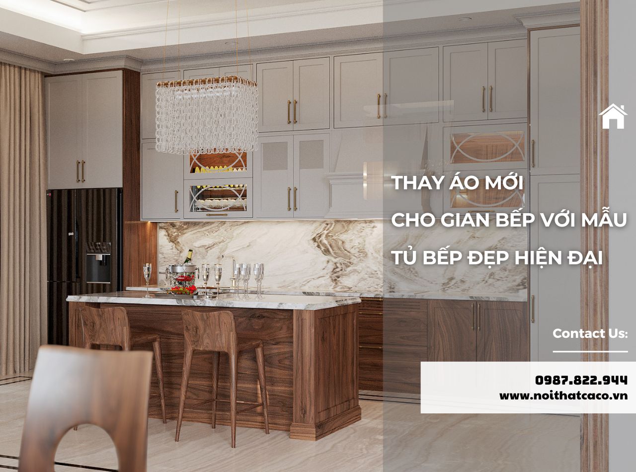 Thay Áo Mới Cho Không Gian Bếp Với Mẫu Tủ Bếp Đẹp Hiện Đại
