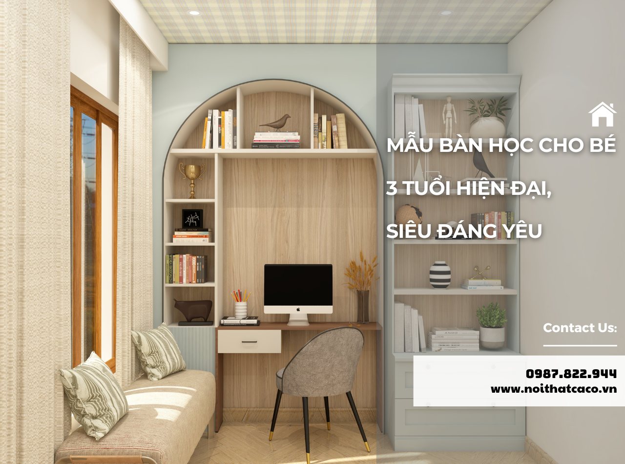 TOP 20+ mẫu bàn học cho bé 3 tuổi hiện đại, siêu đáng yêu