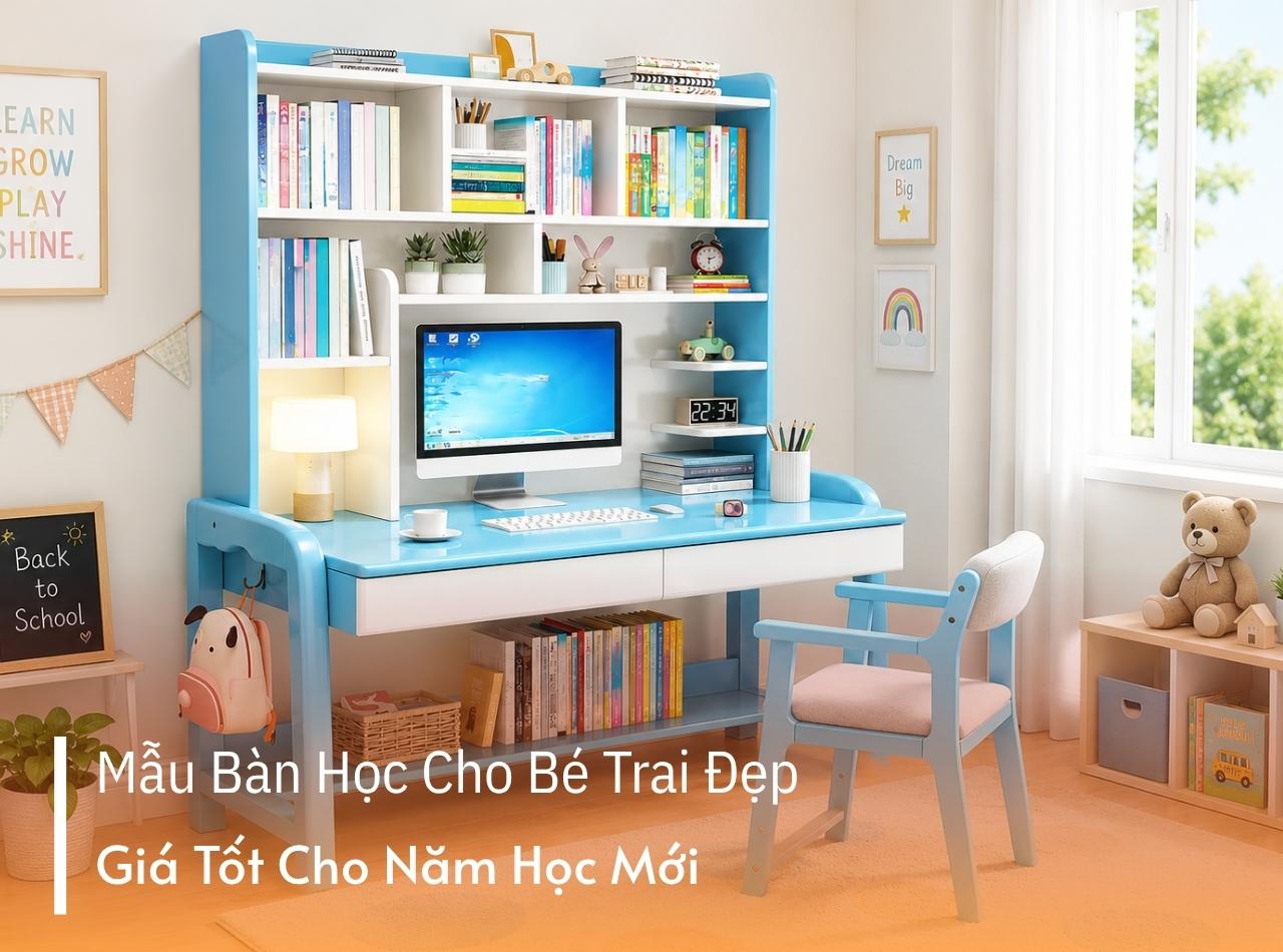 TOP 30+ Mẫu Bàn Học Cho Bé Trai Đẹp Đón Năm Học Mới 2026