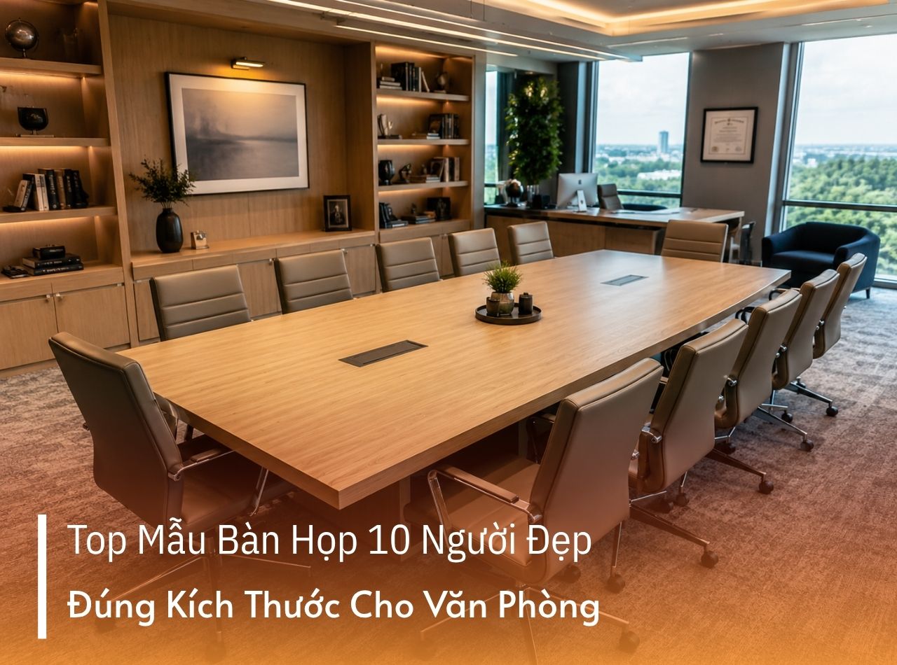 Top Mẫu Bàn Họp 10 Người Đẹp, Đúng Kích Thước Cho Văn Phòng