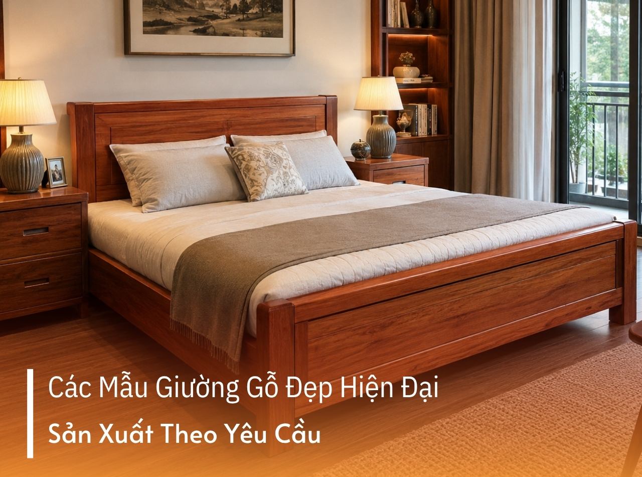Các Mẫu Giường Gỗ Đẹp Hiện Đại Được Ưa Chuộng Hiện Nay