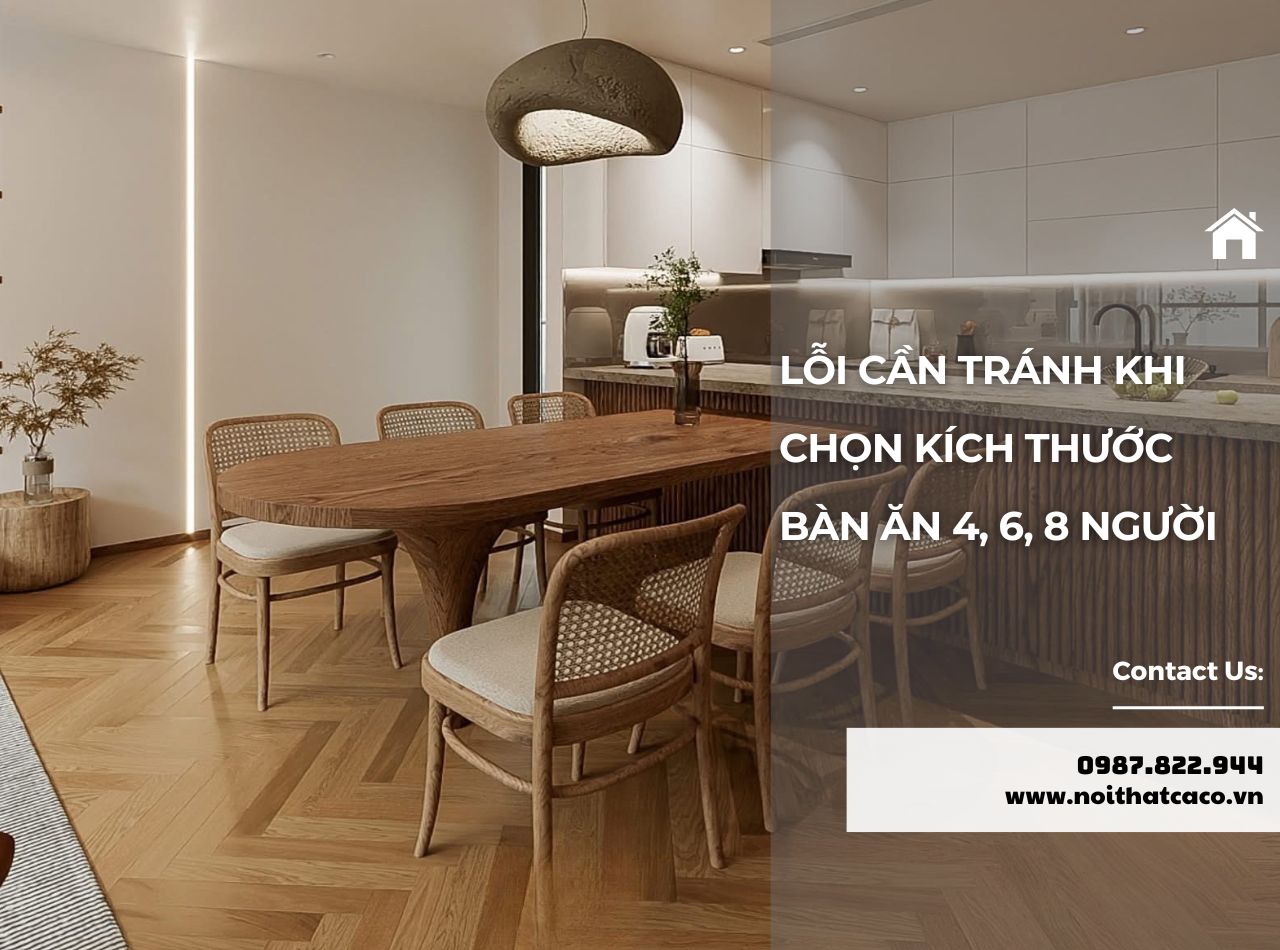 Tránh 5 Lỗi Khi Chọn Kích Thước Bàn Ăn 4, 6, 8 Người