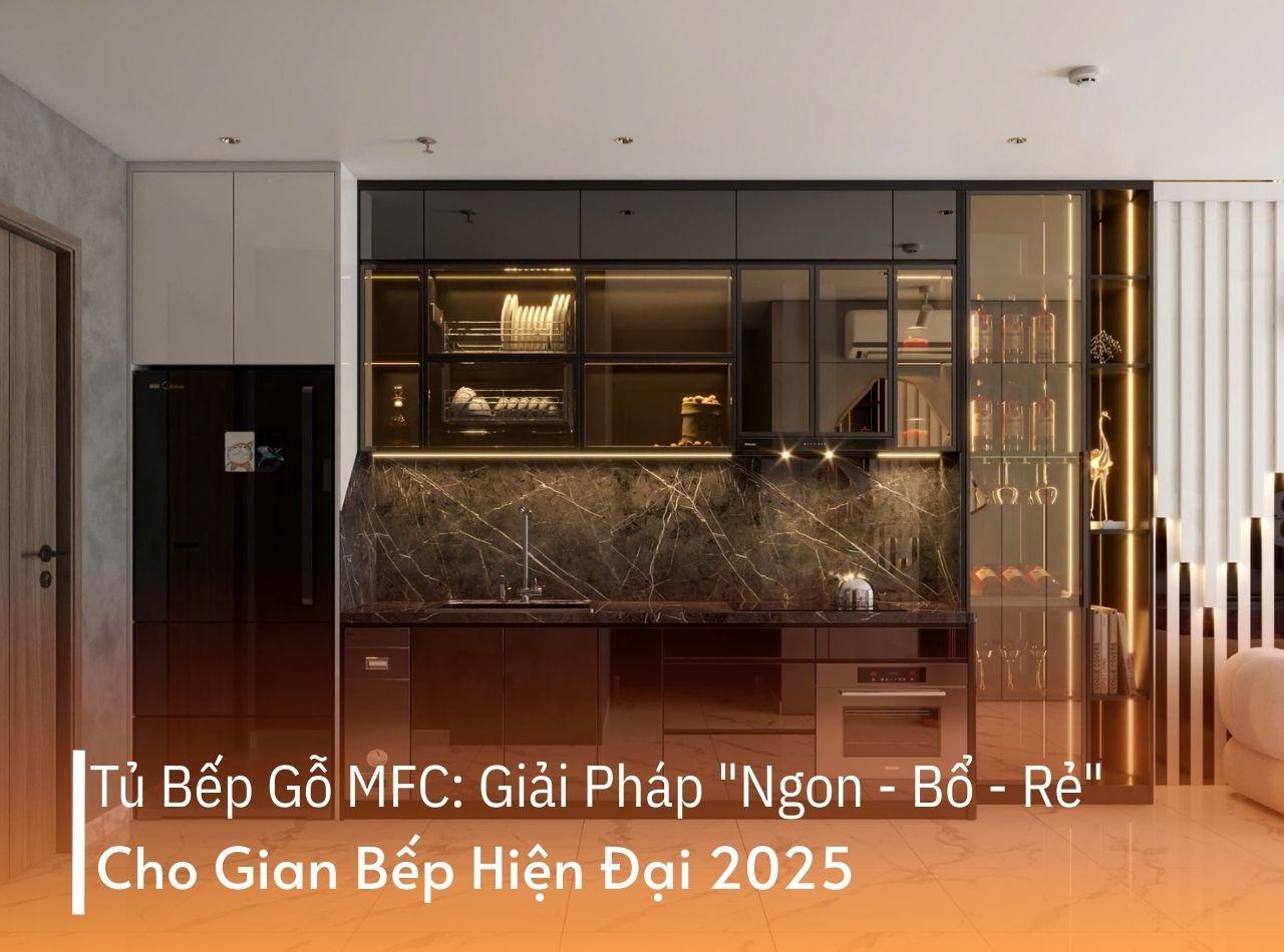 Tủ Bếp Gỗ MFC An Cường Chống Ẩm - Báo Giá Xưởng 2025