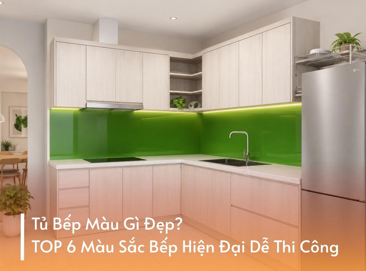 Tủ Bếp Màu Gì Đẹp? TOP 6 Màu Sắc Bếp Hiện Đại Dễ Thi Công