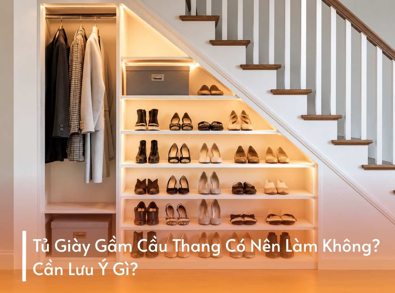 Tủ Giày Gầm Cầu Thang Có Nên Làm Không? Cần Lưu Ý Gì?