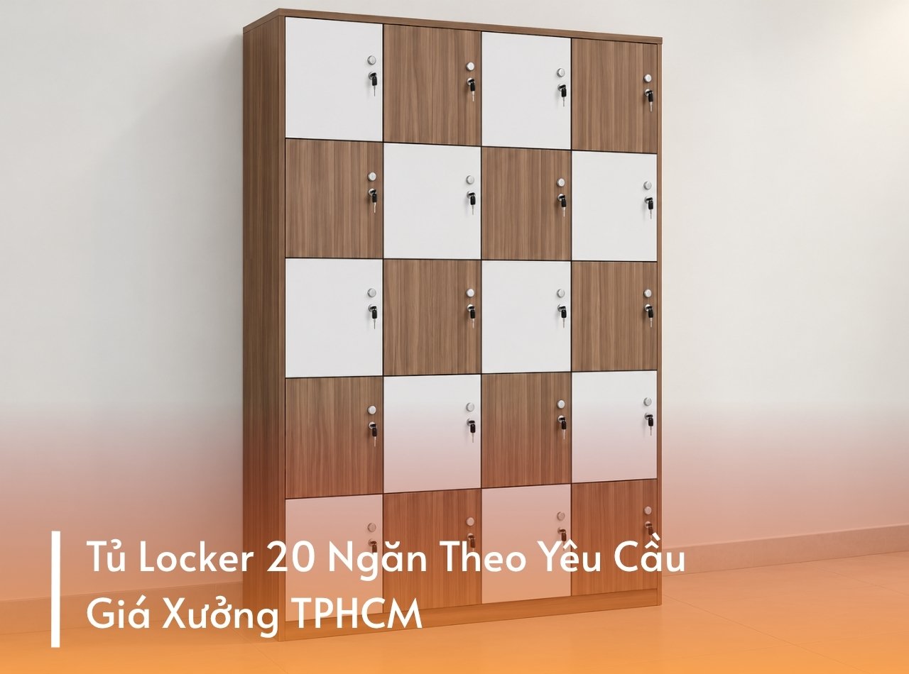 Tủ Locker 20 Ngăn Theo Yêu Cầu, Giá Xưởng TPHCM