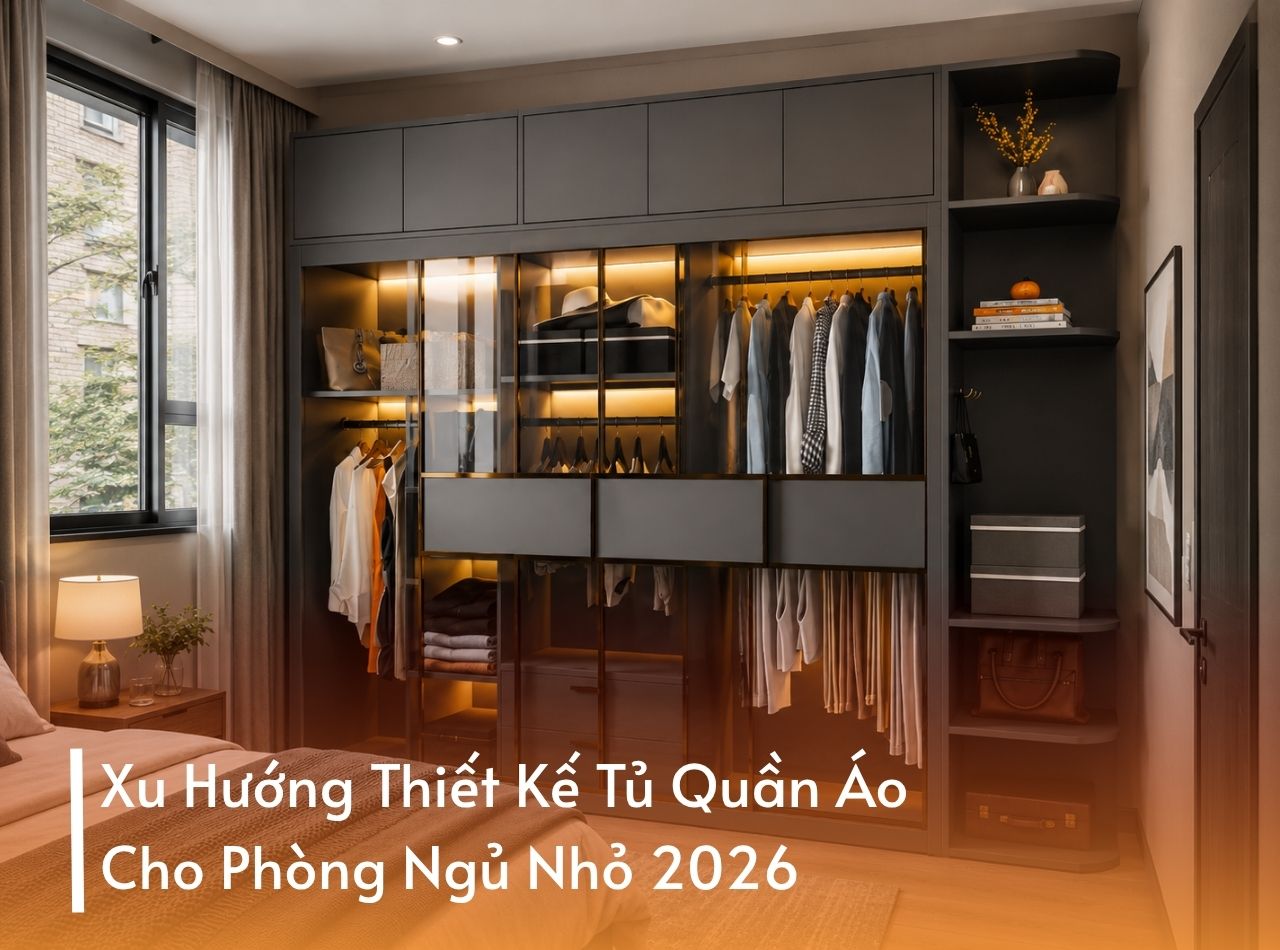 Xu Hướng Thiết Kế Tủ Quần Áo Cho Phòng Ngủ Nhỏ 2026
