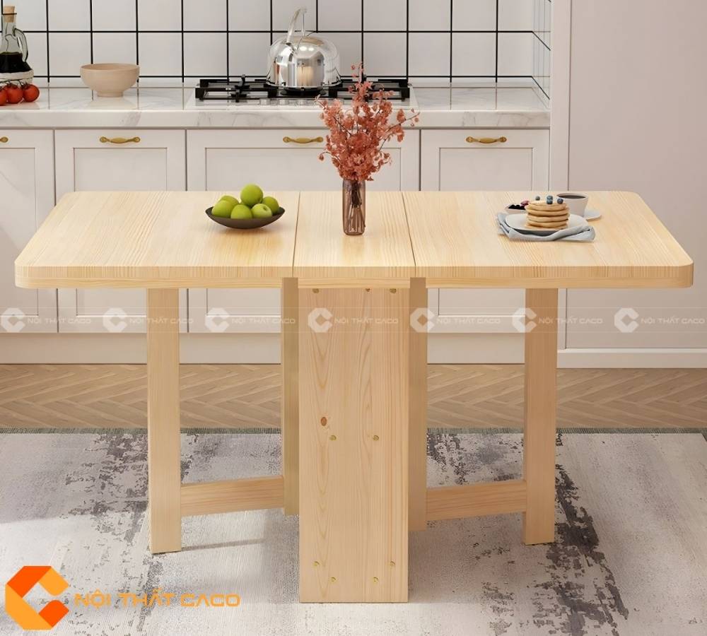 Bàn Ăn Gấp Gọn Gỗ Tự Nhiên BA071