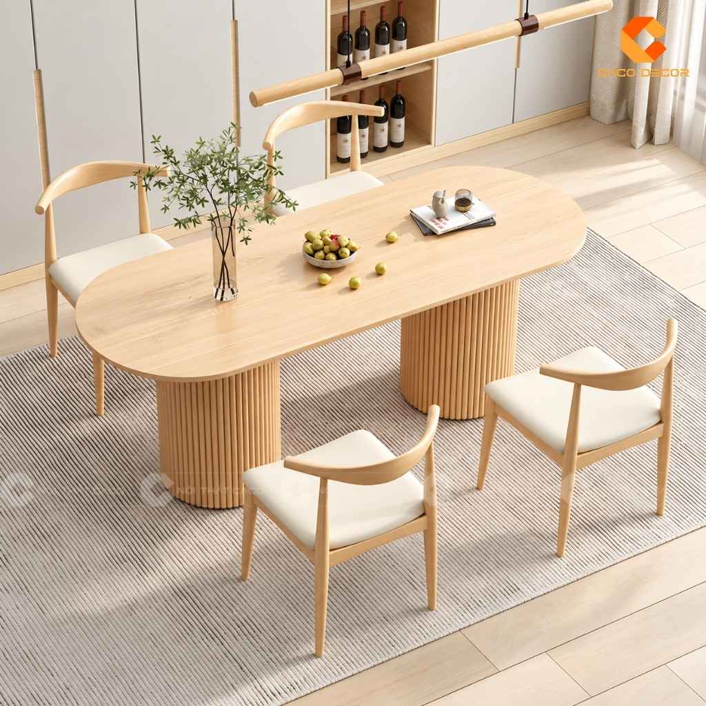 Bàn Ăn Gỗ Tự Nhiên BA074
